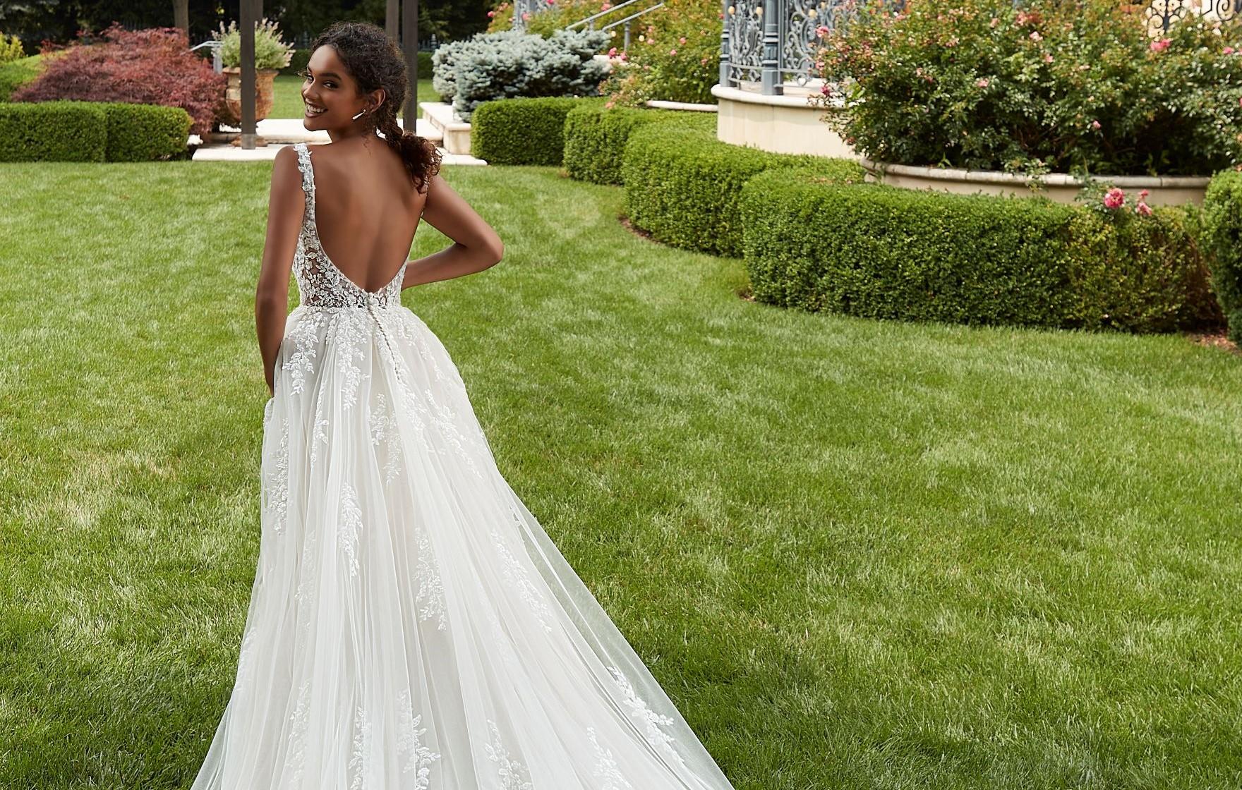 open back and backless wedding dress styles