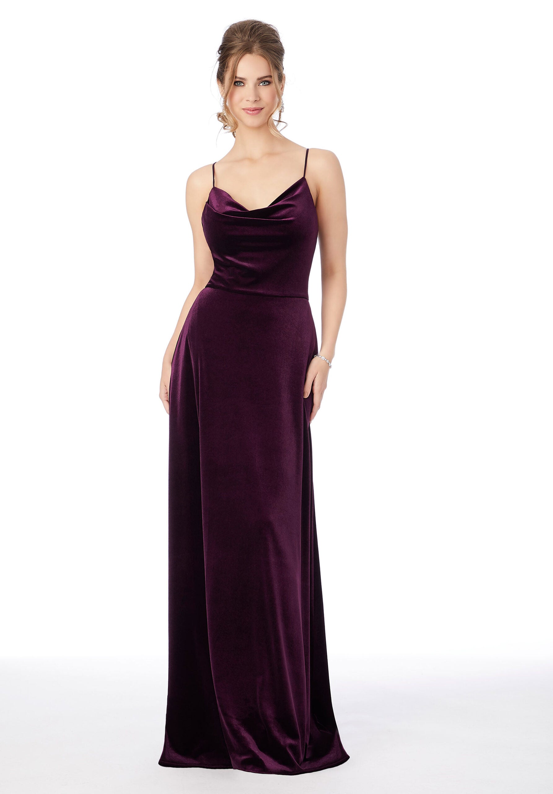Lustrous Velvet Bridesmaid Dress