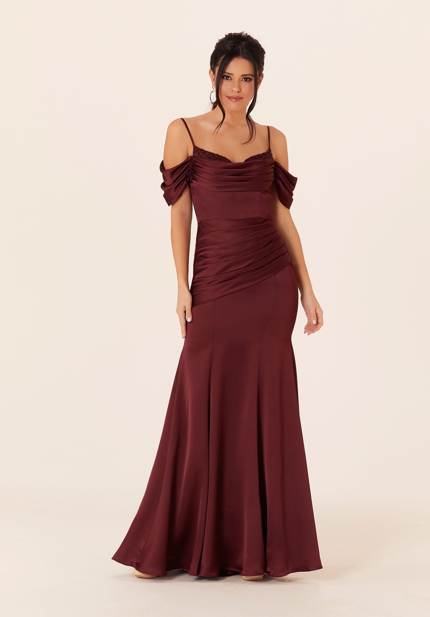 Luxe Satin Fit and Flare Bridesmaids Dress - Morilee Luxe Satin Fit and Flare Bridesmaids Dress - Morilee