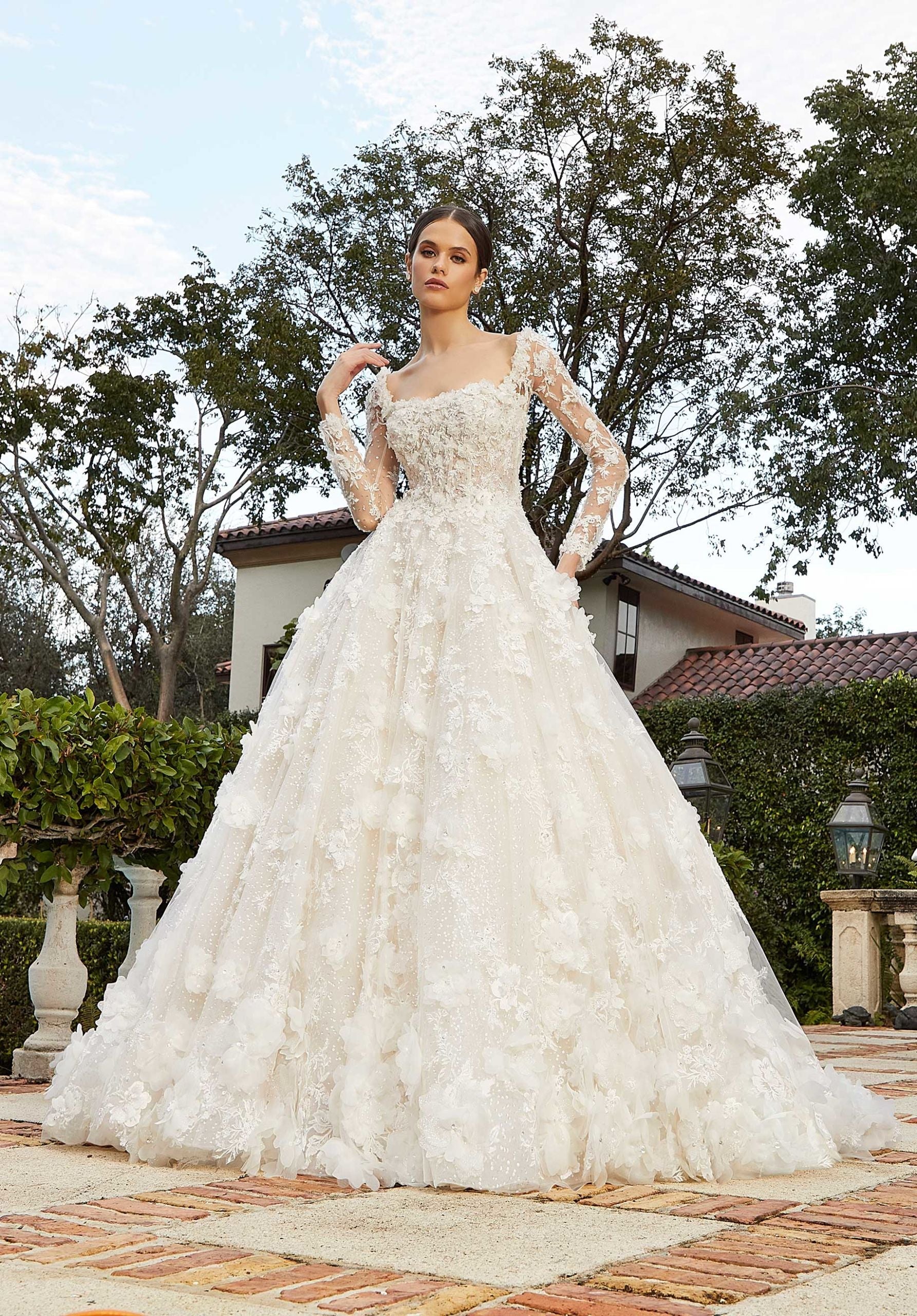 mori lee chiffon wedding dress Mori Lee in Stock Sale Dress 6745