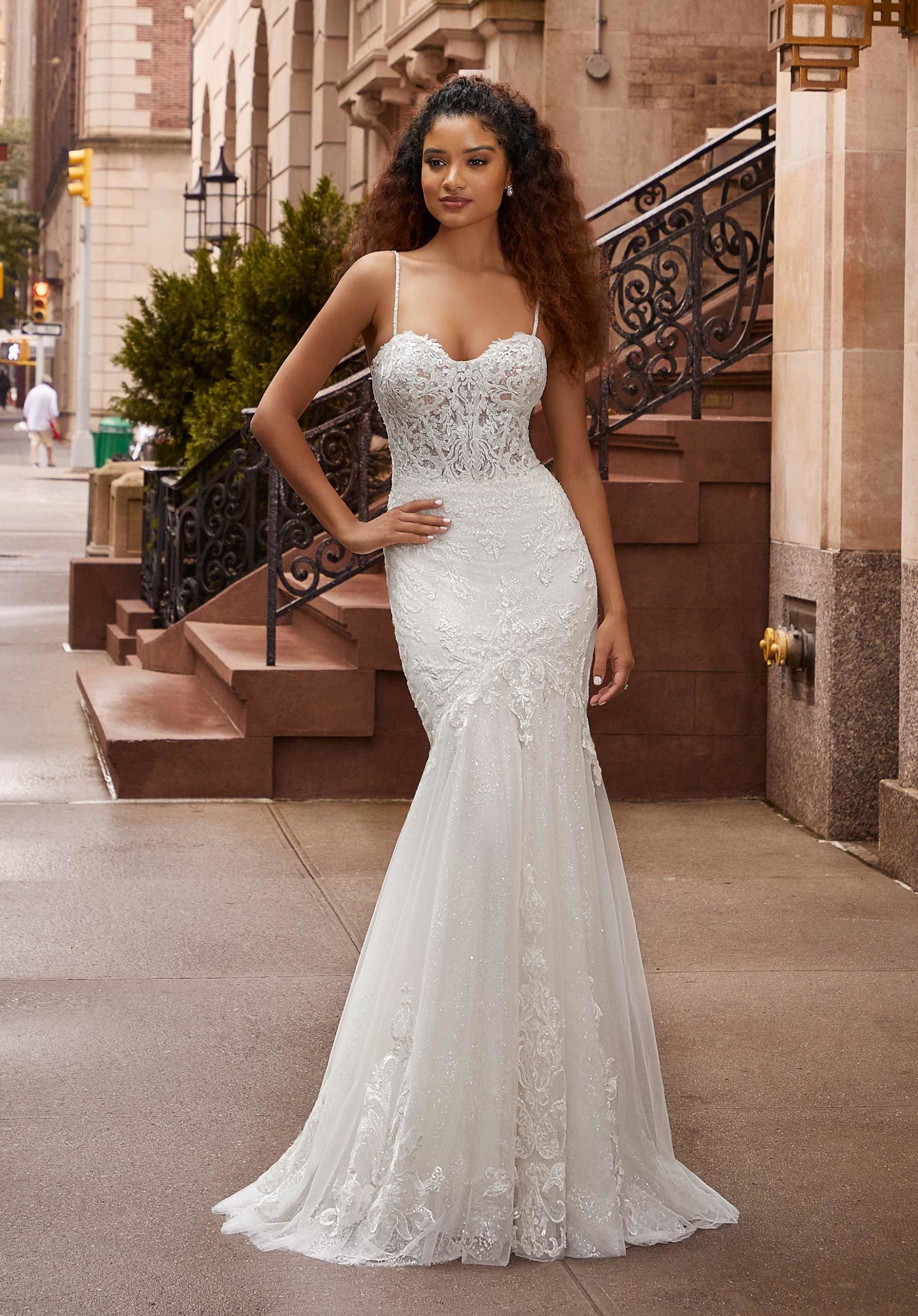 mori lee beach wedding dresses Mori Lee 15057 Penny Godet Skirt Removable Sleeve Wedding Dress