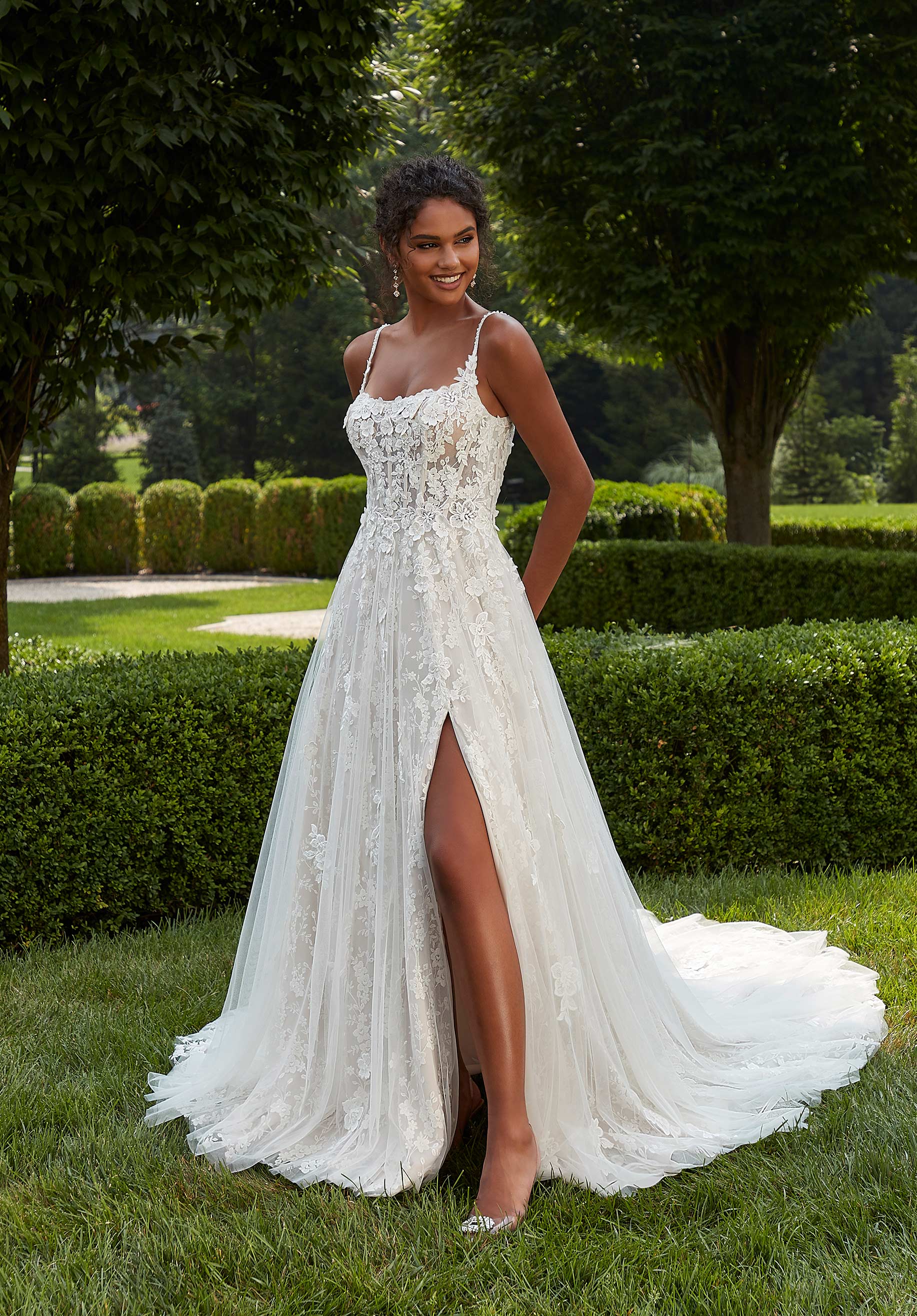 mori lee a line wedding dress Mori Lee Wedding Dresses
