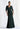 Beaded V-Neck Scuba Knit Evening Gown Morilee