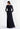 Long Sleeve Stretch Mesh Fit and Flare Evening Gown with Waist Applique Morilee