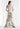 Metallic Brocade Fit and Flare Evening Gown with Ruffle Draped Back Morilee
