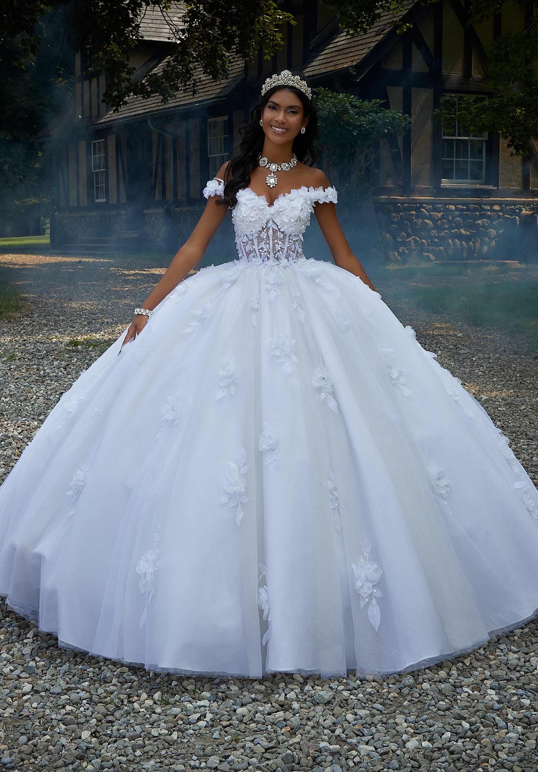 quinceanera dress beaded Rachel Allan RQ1160 Long Beaded Glitter Sweet 16 Quinceanera Dress
