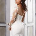 Embroidered Appliqués on Net Sleeves Madeline Gardner