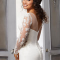 Beaded Lace Appliqués on Net Sleeves Madeline Gardner