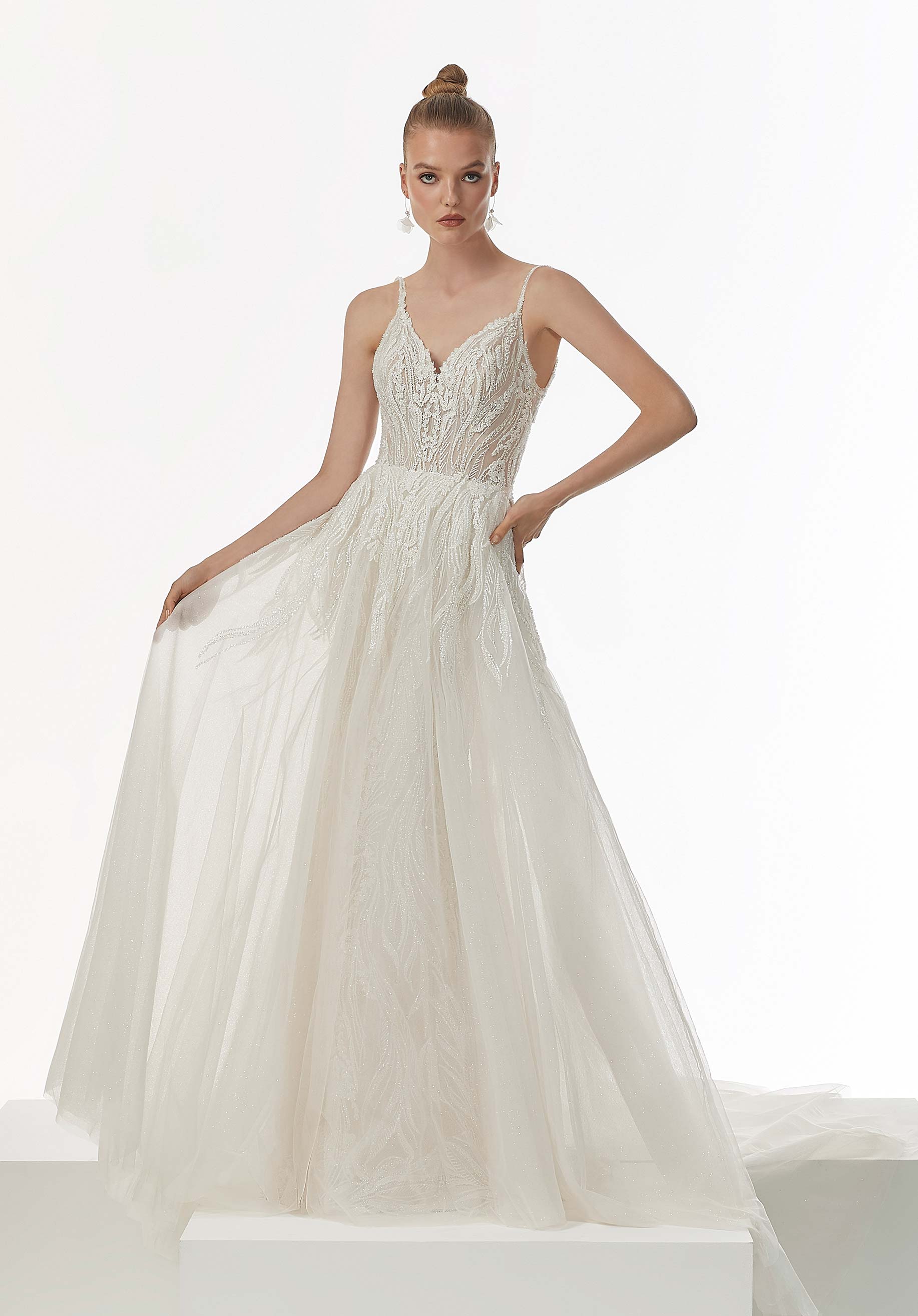 Tulle Overskirt with Beaded Embroidery Madeline Gardner