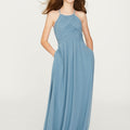 Draped Chiffon Junior Bridesmaid Dress with Keyhole Back Madeline Gardner