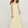 Draped Chiffon Junior Bridesmaid Dress with Keyhole Back Madeline Gardner