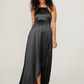 Silky Satin Square Neck Maternity Bridesmaid Dress Madeline Gardner