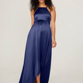 Silky Satin Square Neck Maternity Bridesmaid Dress Madeline Gardner