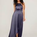 Silky Satin Square Neck Maternity Bridesmaid Dress Madeline Gardner
