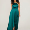 Silky Satin Square Neck Maternity Bridesmaid Dress Madeline Gardner
