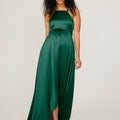 Silky Satin Square Neck Maternity Bridesmaid Dress Madeline Gardner
