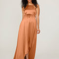 Silky Satin Square Neck Maternity Bridesmaid Dress Madeline Gardner