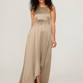 Silky Satin Square Neck Maternity Bridesmaid Dress Madeline Gardner