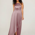 Silky Satin Square Neck Maternity Bridesmaid Dress Madeline Gardner