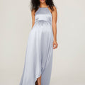Silky Satin Square Neck Maternity Bridesmaid Dress Madeline Gardner
