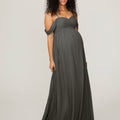 Chiffon Maternity Bridesmaid Dress with Draped Bodice Madeline Gardner