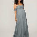 Chiffon Maternity Bridesmaid Dress with Draped Bodice Madeline Gardner