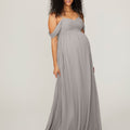 Chiffon Maternity Bridesmaid Dress with Draped Bodice Madeline Gardner
