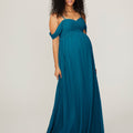 Chiffon Maternity Bridesmaid Dress with Draped Bodice Madeline Gardner