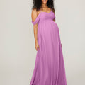 Chiffon Maternity Bridesmaid Dress with Draped Bodice Madeline Gardner