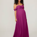 Chiffon Maternity Bridesmaid Dress with Draped Bodice Madeline Gardner
