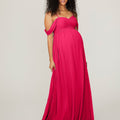 Chiffon Maternity Bridesmaid Dress with Draped Bodice Madeline Gardner