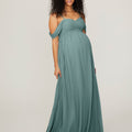 Chiffon Maternity Bridesmaid Dress with Draped Bodice Madeline Gardner