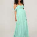 Chiffon Maternity Bridesmaid Dress with Draped Bodice Madeline Gardner