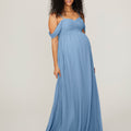 Chiffon Maternity Bridesmaid Dress with Draped Bodice Madeline Gardner
