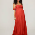 Chiffon Maternity Bridesmaid Dress with Draped Bodice Madeline Gardner
