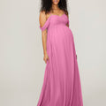 Chiffon Maternity Bridesmaid Dress with Draped Bodice Madeline Gardner