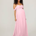 Chiffon Maternity Bridesmaid Dress with Draped Bodice Madeline Gardner
