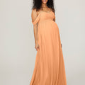 Chiffon Maternity Bridesmaid Dress with Draped Bodice Madeline Gardner