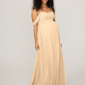Chiffon Maternity Bridesmaid Dress with Draped Bodice Madeline Gardner