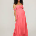 Chiffon Maternity Bridesmaid Dress with Draped Bodice Madeline Gardner