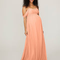 Chiffon Maternity Bridesmaid Dress with Draped Bodice Madeline Gardner