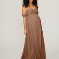 Chiffon Maternity Bridesmaid Dress with Draped Bodice Madeline Gardner