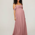 Chiffon Maternity Bridesmaid Dress with Draped Bodice Madeline Gardner