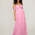 Chiffon Maternity Bridesmaid Dress with Draped Bodice Madeline Gardner