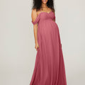 Chiffon Maternity Bridesmaid Dress with Draped Bodice Madeline Gardner