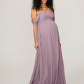 Chiffon Maternity Bridesmaid Dress with Draped Bodice Madeline Gardner