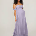 Chiffon Maternity Bridesmaid Dress with Draped Bodice Madeline Gardner
