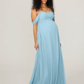 Chiffon Maternity Bridesmaid Dress with Draped Bodice Madeline Gardner