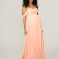 Chiffon Maternity Bridesmaid Dress with Draped Bodice Madeline Gardner
