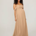 Chiffon Maternity Bridesmaid Dress with Draped Bodice Madeline Gardner